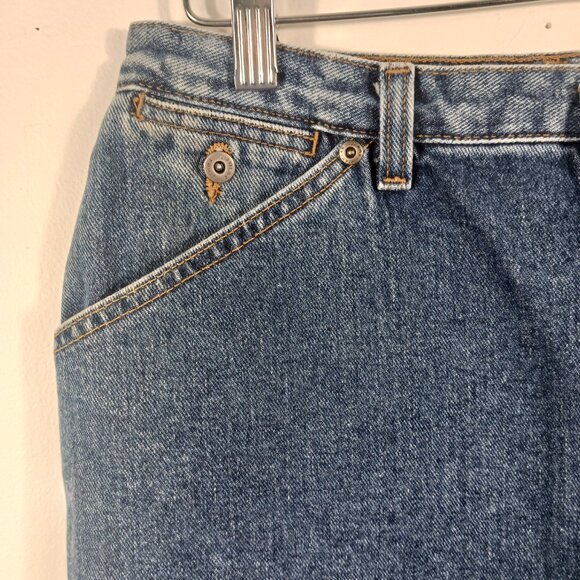 Liz Claiborne Size 10 Denim Skirt, Fray Hem, Zip Fly, Western, Casual, Classic - Picture 7 of 16